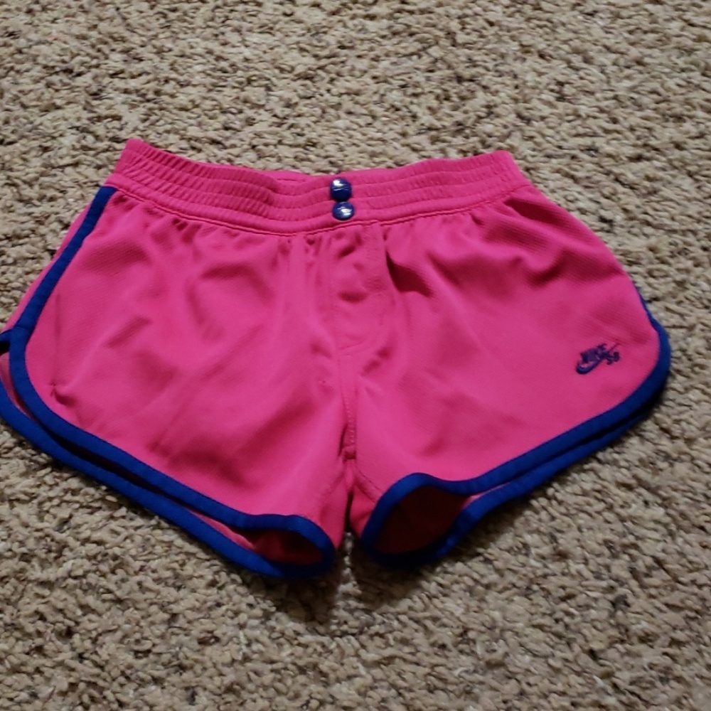 Pink and blue shorts